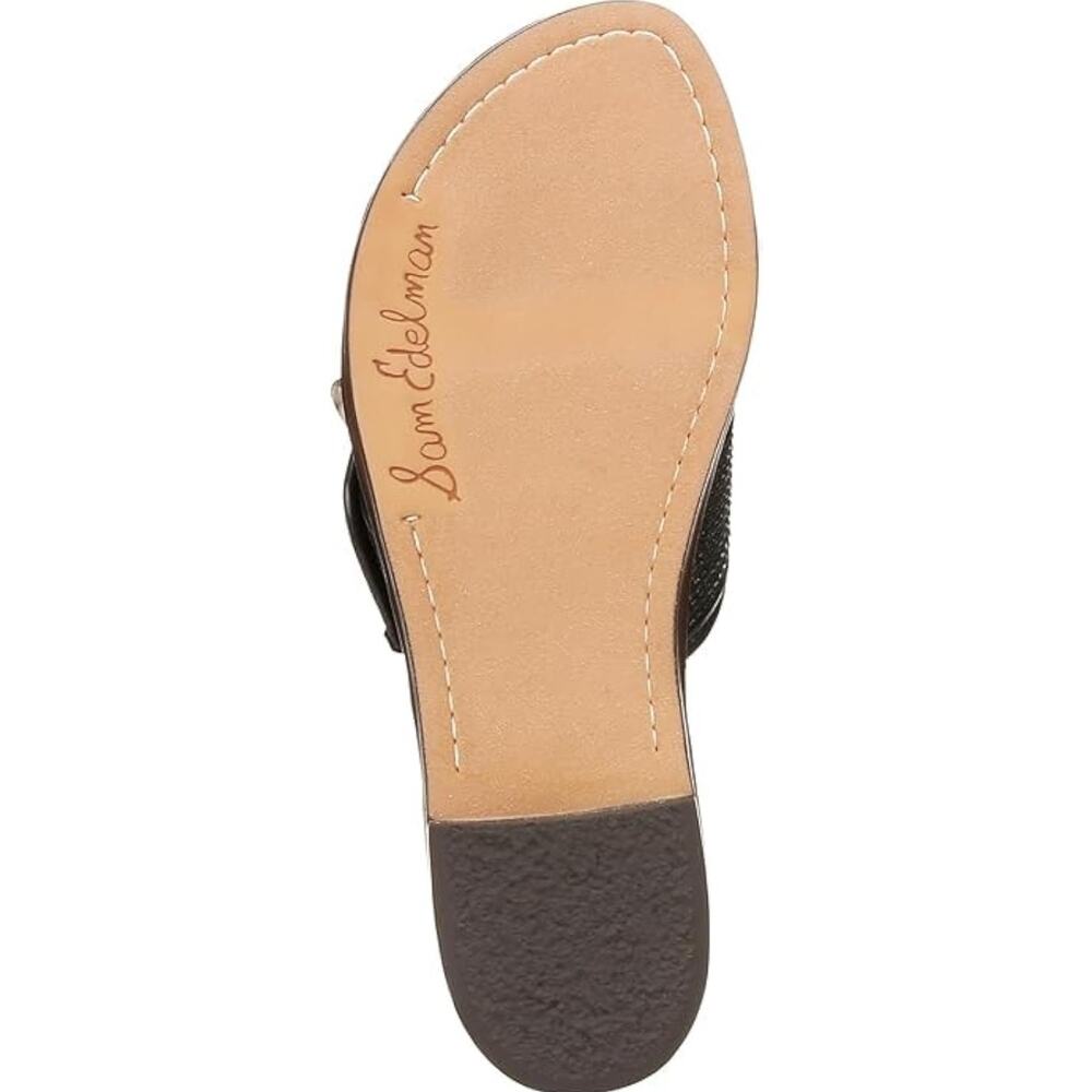 Sam Edelman Women's Gracyn Slide Sandal, Black Raffia, Size 8.5 - Picture 3 of 6